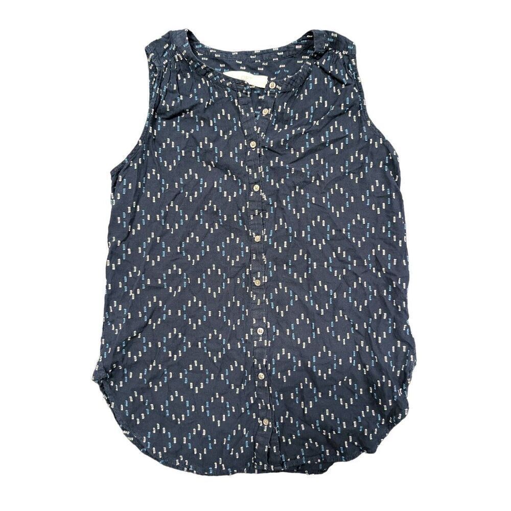 Ann Taylor Loft Petite Sleeveless Navy Top Women's XSP